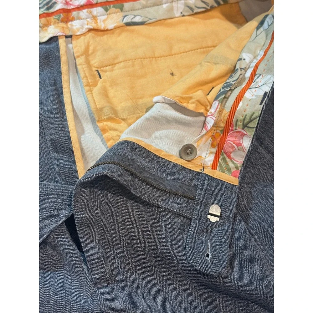 Tommy Bahama Men's Silk Gray‎ Dress Pants Pleated Front Career Trousers 40X34